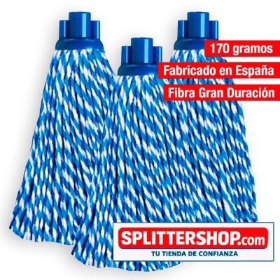 Cubo Fregona Doble Compartimento Splitter – Agua Limpia y Sucia Separadas + 3 Mochos de Microfibra